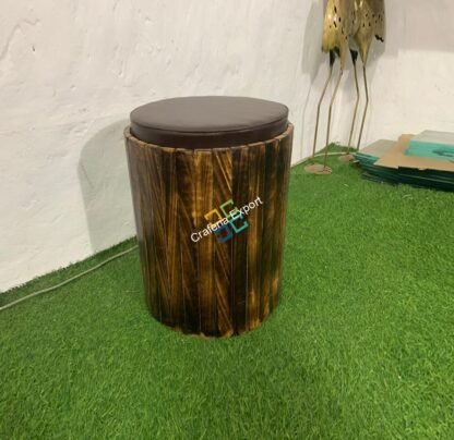 Round Wooden Storage Stool Coffee Ottomans for Home, Cafe, Balcony, Resort| Bedside Furniture - Image 8