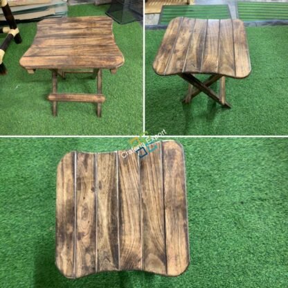 Wooden Folding coffee Table / Side Table for Multipurpose use in living room/ Garden/balcony - Image 4