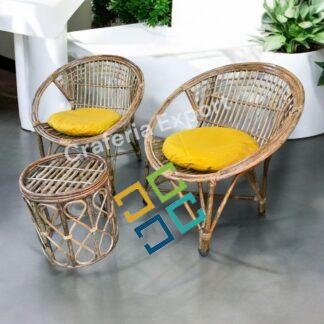 Wooden Cane (Rattan, Bait) Chair for living room/ balcony/ office | Bamboo Chair with oval Shaped indoor outdoor