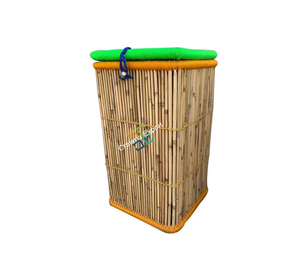 Bamboo Laundry Stool/Storage Basket (Large Size) - Image 4