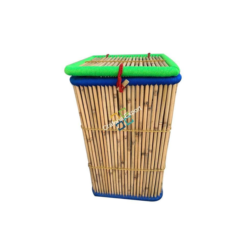Bamboo Laundry Stool/Storage Basket (Large Size) - Image 8