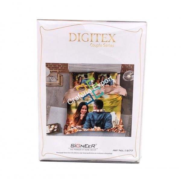 Couple printed double bedsheet with matching pillow cover (set of 2) - Image 8