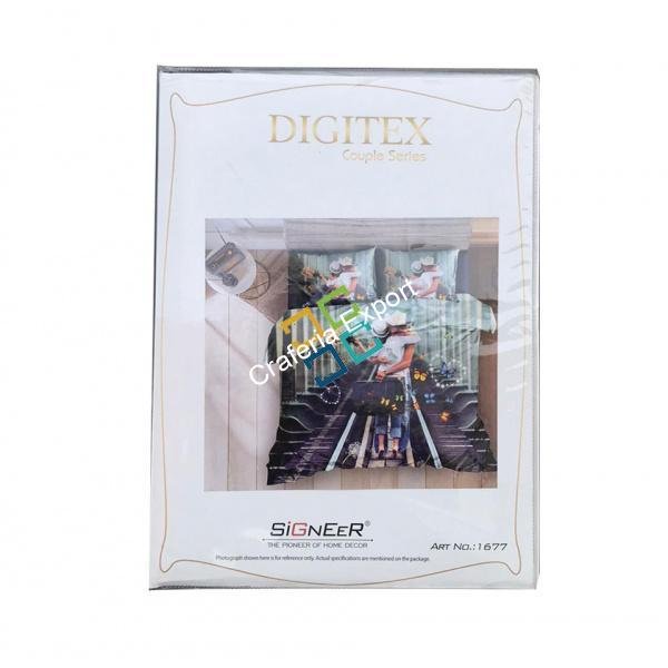 Couple printed double bedsheet with matching pillow cover (set of 2) - Image 10
