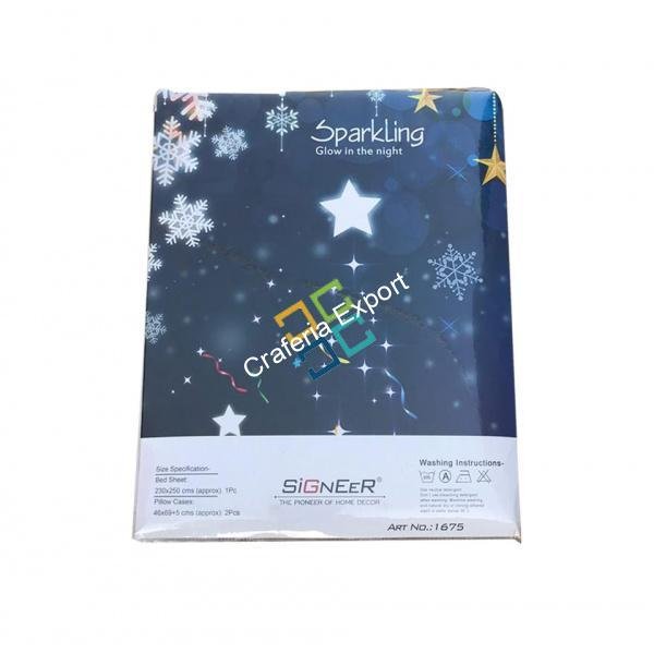 Comfortable Cotton Fabric Double Bedsheet with Two pillow cover - Image 4