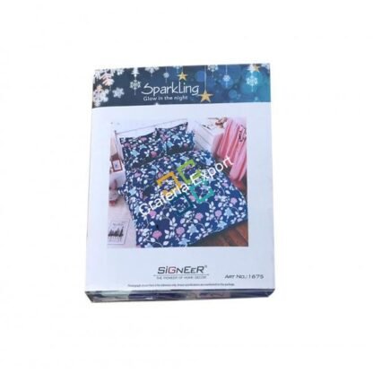 Flowery print design cotton double bedsheet with 2 pillow cover - Image 2