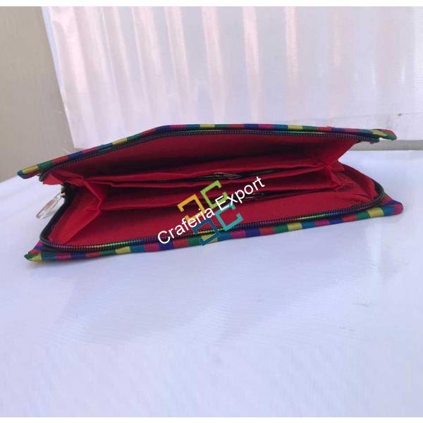 Traditional Jaipuri Peacock Print Embroidered Wallet / Clutch for Girls / Women - Image 2