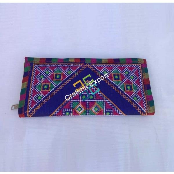 Jaipuri Embroided Stylish Zipper Wallet/Clutch For Women & Girls - Image 4