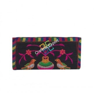 Delightful Birds Flower Print Jaipuri Style Zipper Wallet/Clutch For Women & Girls
