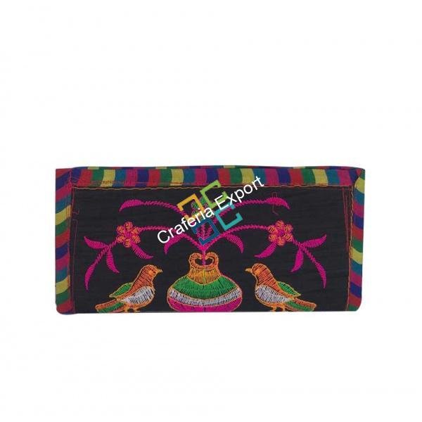 Delightful Birds Flower Print Jaipuri Style Zipper Wallet/Clutch For Women & Girls