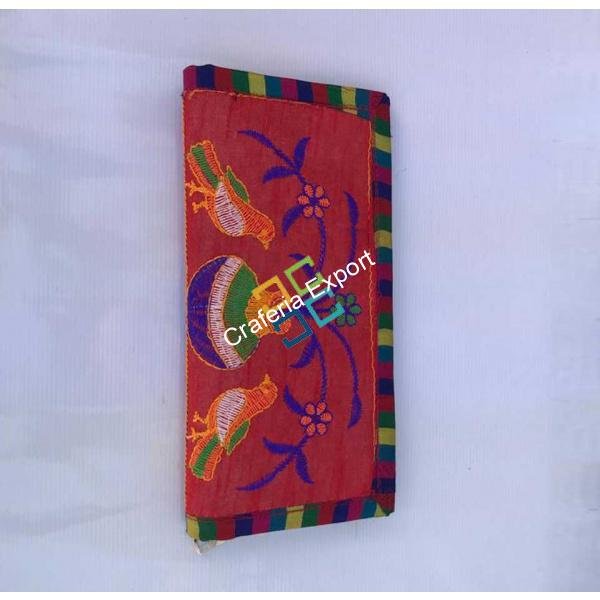 Delightful Birds Flower Print Jaipuri Style Zipper Wallet/Clutch For Women & Girls - Image 3