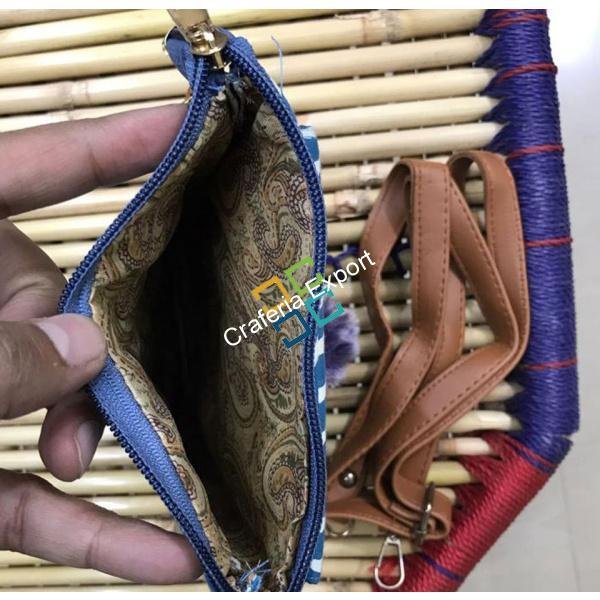 Stylish Cotton Printed Slingbag / mobile pouch - Image 6