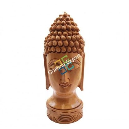 Wooden  Buddha Head Statue