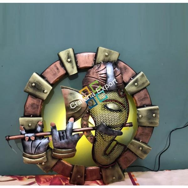 Amazing traditional Ganesha flute wall hanging for wall decor - Image 4