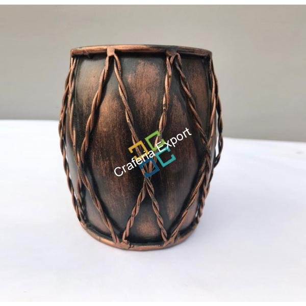 Metal Dholak/Drum pen holder stand/Desk Organizer - Image 3