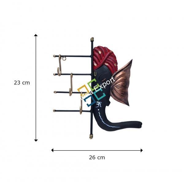 Elegant Key organizer/wall Hook for decor wall of Lord Ganesh figurine - Image 2