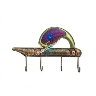 Mor-pankh Key Holder/Key Mount with flute  wall decor