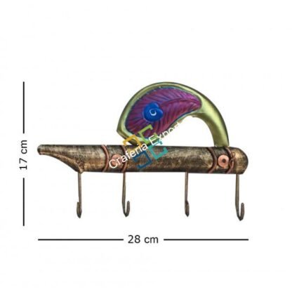 Mor-pankh Key Holder/Key Mount with flute  wall decor - Image 2