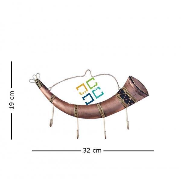 Antique Wall Hanger trumpet key holder entrance home - Image 2