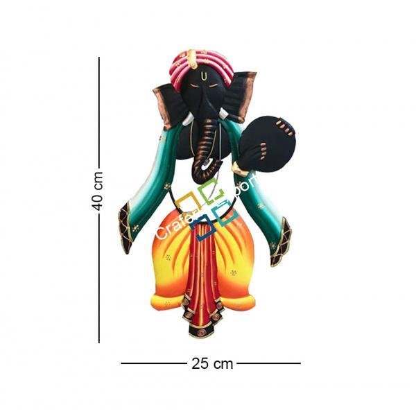 Wall mounted ganesha with musical instrument showpiece for interior Decor - Image 3