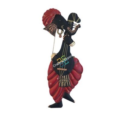 Antique Lord Ganesha with Guitar showpiece wall hanging/wall mount - Image 2