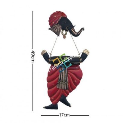 Wall Art showpiece of lord Ganesh with Dholak for home decoration/Gifts Items - Image 2