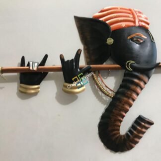Elegant wall hanging ganesh with flute showpiece for decor wall/gifts