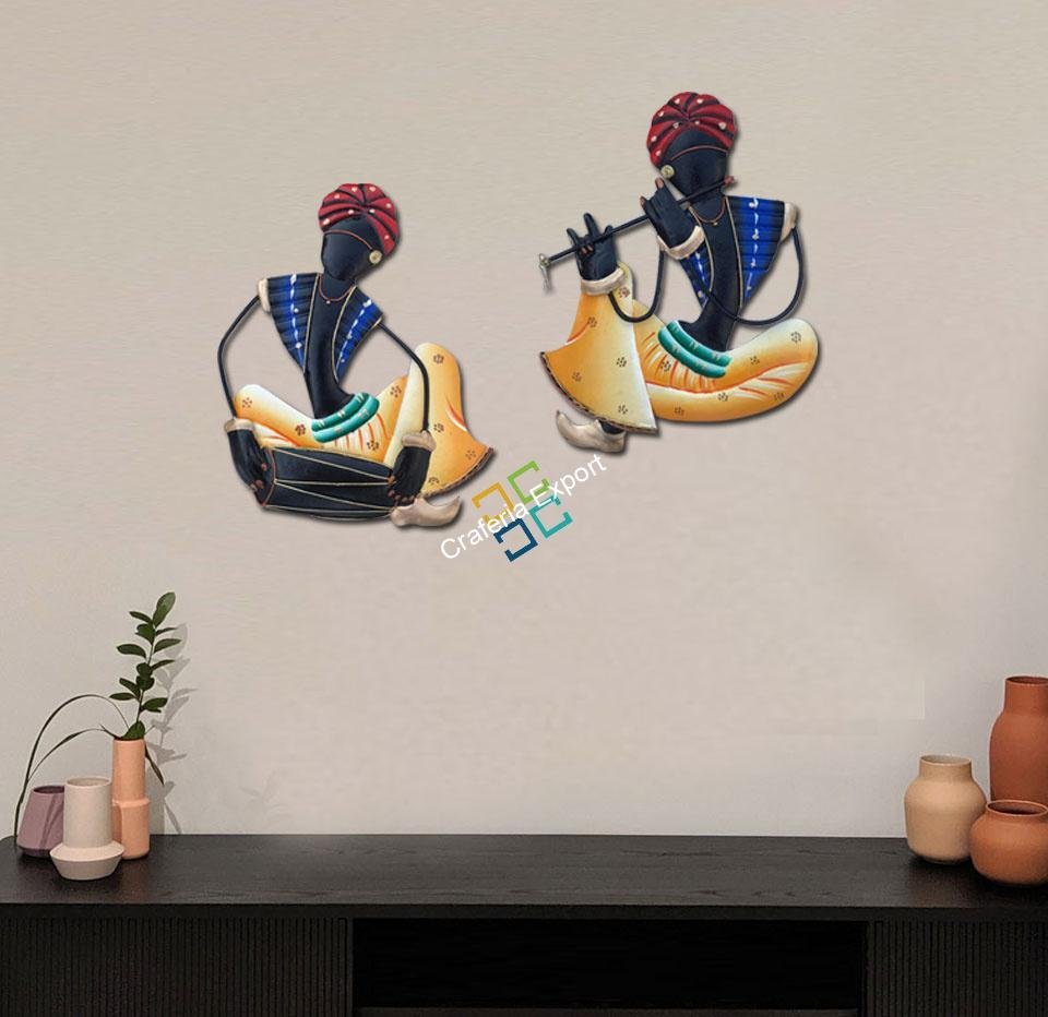 Traditional crafted rajasthani attractive showpiece / wall hanger / for home decorative ( set of 2 pcs )