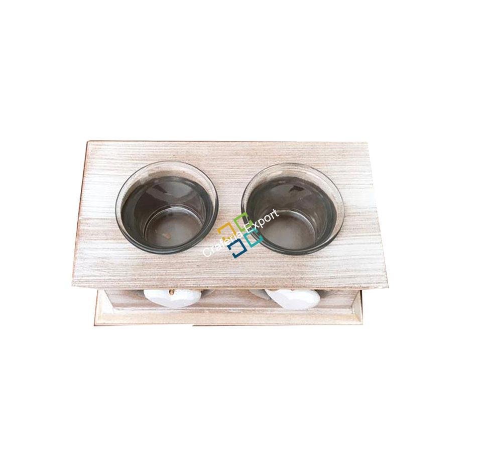 Decorative Tealight candle holder wooden box with cute heart shaped / weddding gift - Image 4