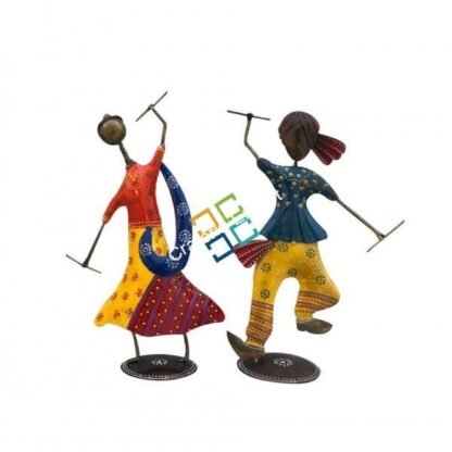Handicraft playing dandiya men & women showpiece for table / home decor - Image 2