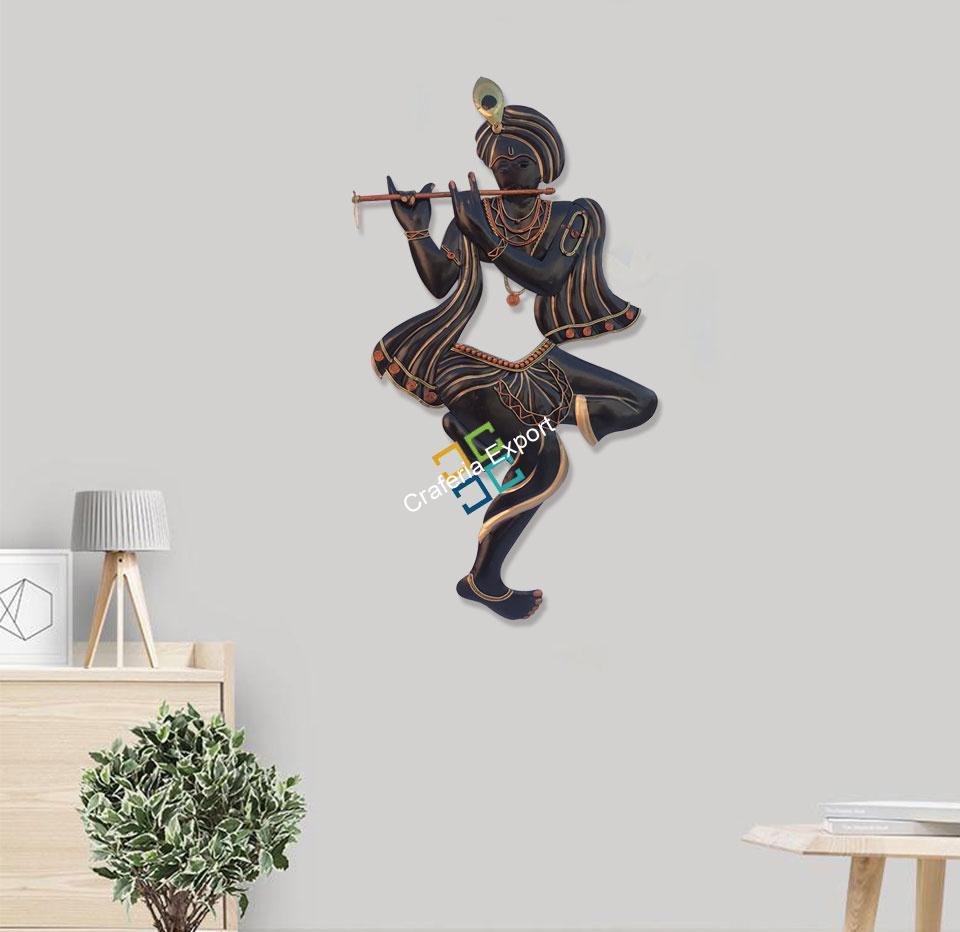 Beautiful Art lord krishna playing flute wall hanging showpiece for home decor/gifts item - Image 5