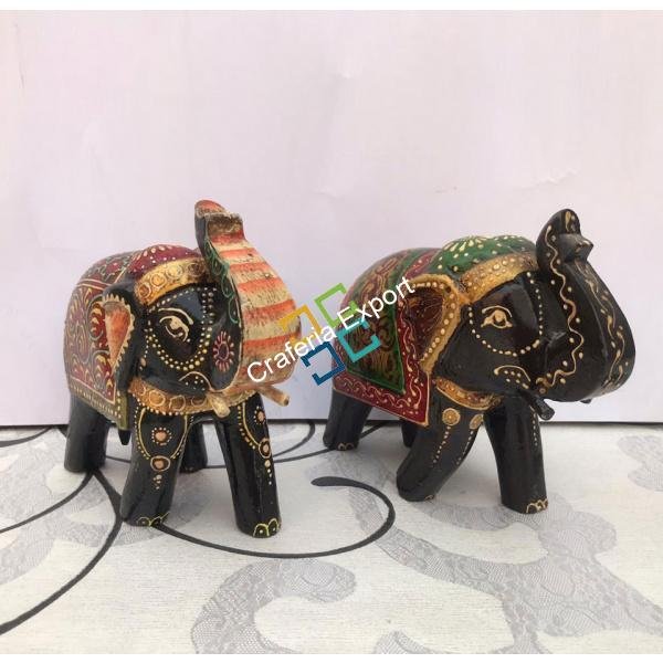 Elegant Elephant for Home Decor Showpiece - Set of Two - Image 2