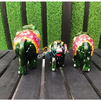 Handmade Designer Elephant Showpiece For Interior Decor Set Of 3