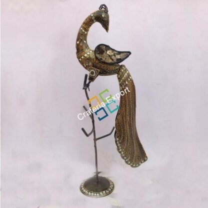 Peacock shaped design keyhander/ bangle stand showpiece - Image 3