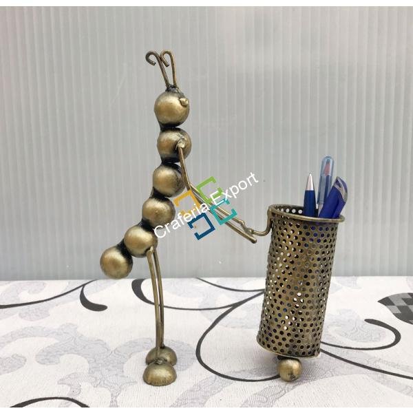 Metal Caterpillar Pen Stand/Stationery Holder/ Unique Showpiece - Image 3
