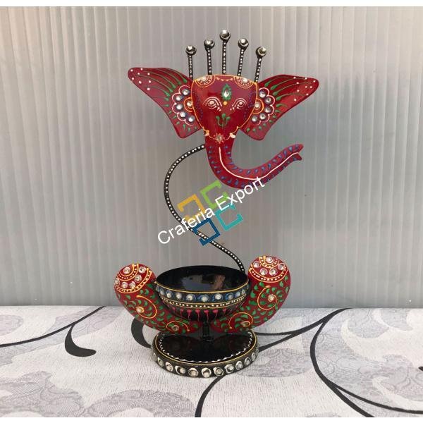 Elegant Ganesha tea light candle holder for diwali decoration and home