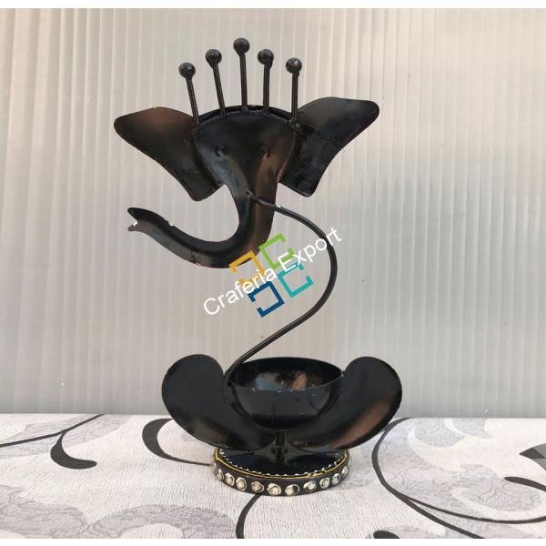 Elegant Ganesha tea light candle holder for diwali decoration and home - Image 3