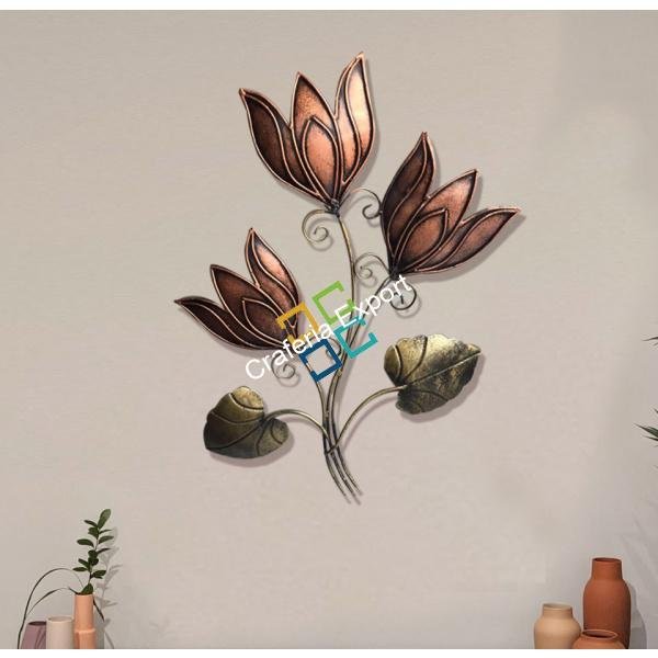 Interior decor metal flower wall hanging with petals - Image 2