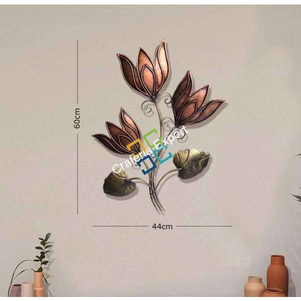 Interior decor metal flower wall hanging with petals - Image 3