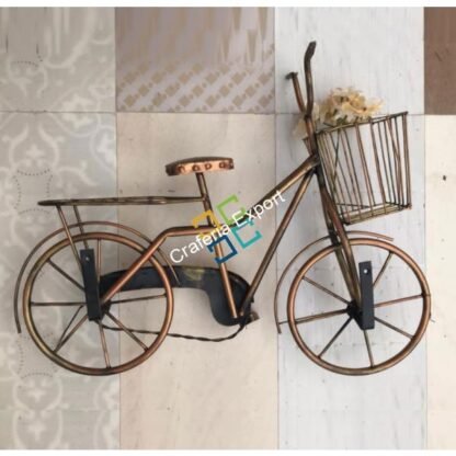Antique wall hanging metal cycle with basket for Decor/ Gift Purpose - Image 3
