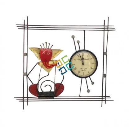 Vintage Antique ganesh ji with wall clock frame/wall hanging showpiece - Image 2