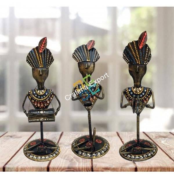 classical tribal musical men showpiece set of 3