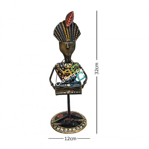 Royal tribal men musical showpiece for home table decor (set of 2) - Image 3
