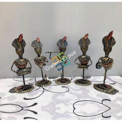 Indian tribal men musical set showpiece  (set of 5) - Image 3