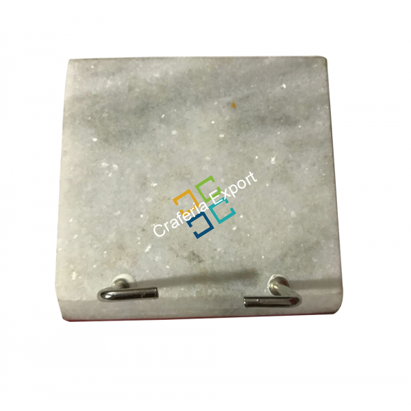 Handmade Marble Mobile Stand with Decorate Clock - Image 3