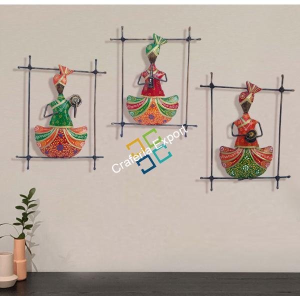 Sardar Musician wall hanging showpiece for Home Decor/gifts ( set of 3)