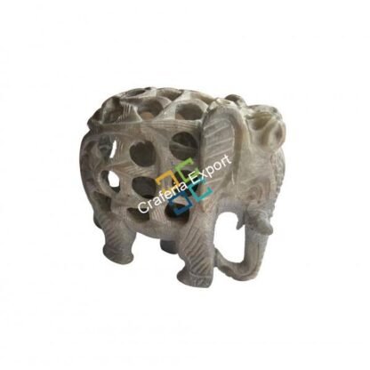 Real Stone Elephant  Exquisite hand crafted Showpiece for home Decor / Gifts Purpose - Image 3