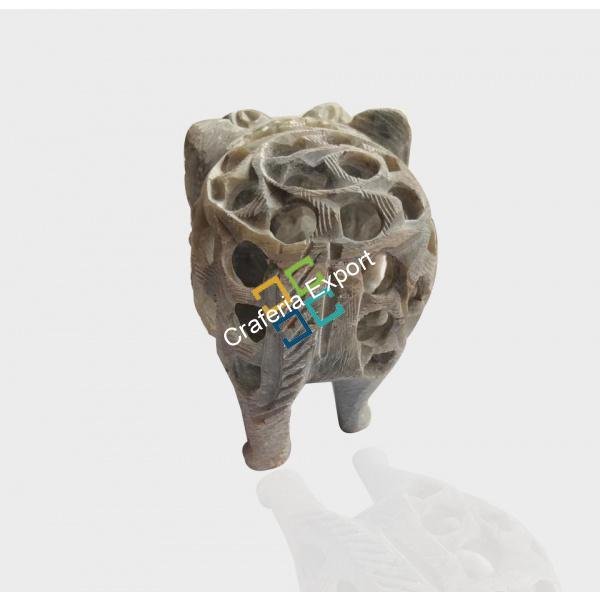 Real Stone Elephant Exquisite hand crafted Showpiece for home Decor / Gifts Purpose - Image 2