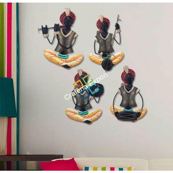 Indian Handcrafted musical Men Wall hanging showpiece for interior decor/gifts - Image 4