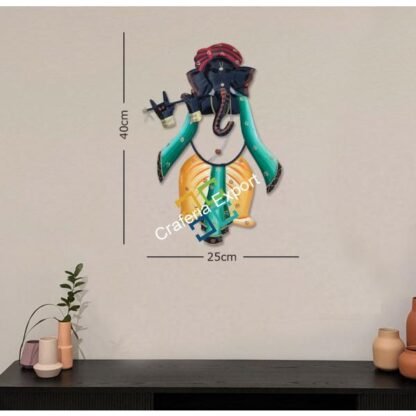Ganesha Playing with muscial Instrunment wall hanging showpiece for interior Decoration / Gifts - Image 4