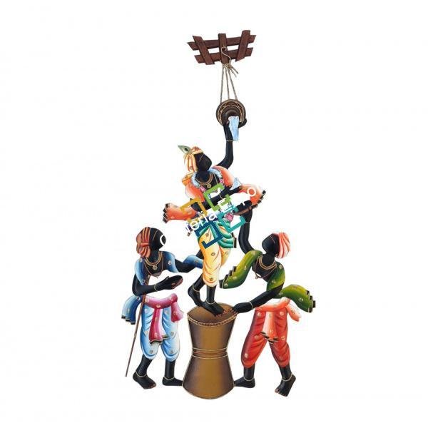 Beautiful Krishna Makhan Chor Wall Hanging Showpiece for home Decoration - Image 2